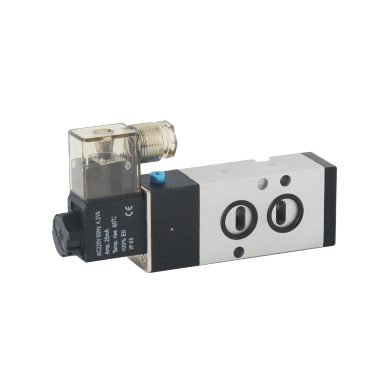 Válvula solenoide neumática piloto interna de cinco vías de 4 m