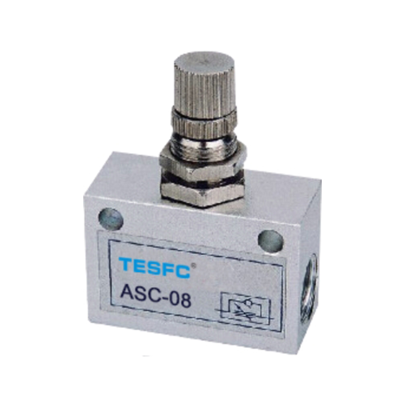 Válvula neumática de control de flujo ajustable ASC