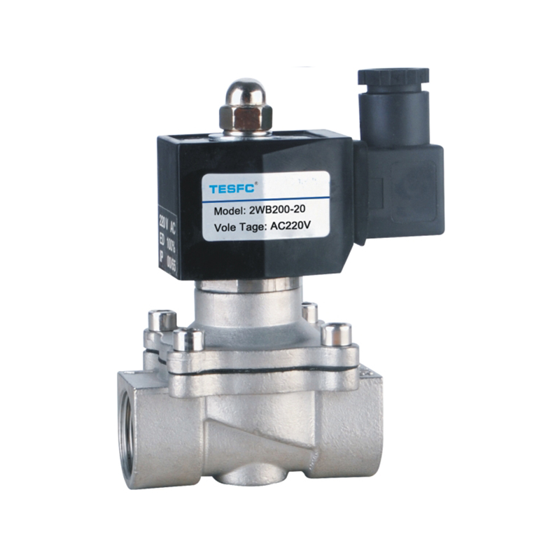 Válvula solenoide neumática fluida de alta temperatura de 2 WB