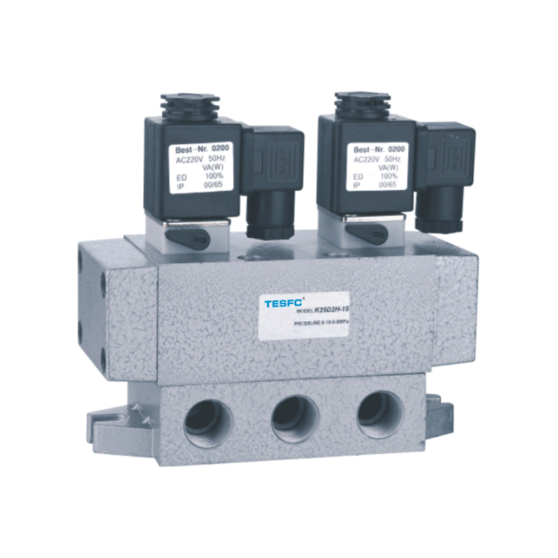 Válvula solenoide neumática de inversión de columna deslizante de cinco vías K