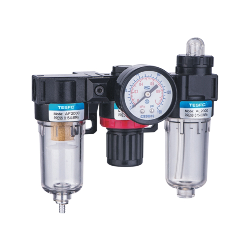 Tratamiento de fuente de filtros de aire de triple componente A/B FRL